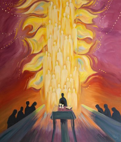 Nous rejoignons les Anges à la messe, qui font écho à notre adoration, comme s