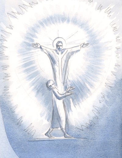Quand une âme est vide de tous désirs vains, le Christ la remplit de sa lumière, dans la Sainte Communion; et comme le Christ loue son Père, dans l
