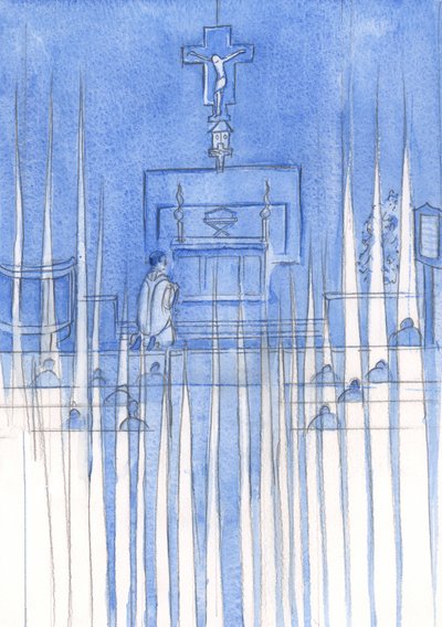 Lorsque les fidèles prient le Saint Rosaire, les saints anges les entourent et veillent, en silence respectueux - Elizabeth Wang