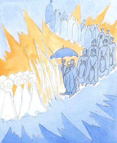Chaque fois que nous honorons la Présence de Jésus dans le Saint-Sacrement, les anges et les saints se joignent à nous dans notre adoration - Elizabeth Wang