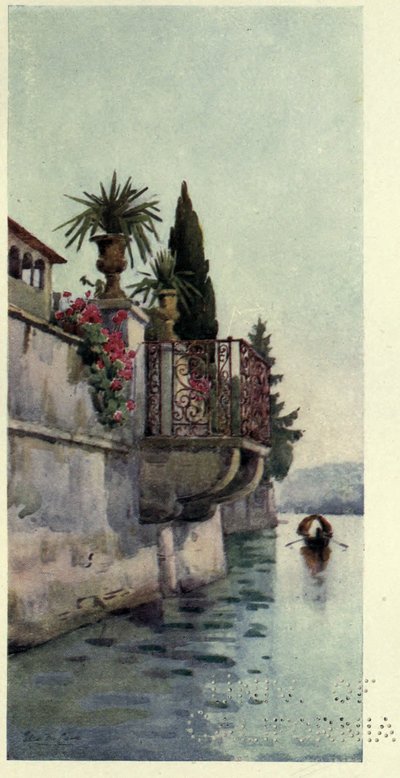 Un balcon, Lago di Como, Illustration de 