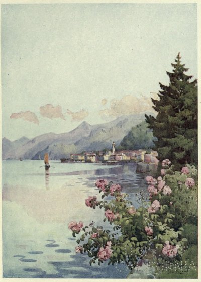 Bellagio depuis la Villa Melzi, Lago di Como, Illustration de 