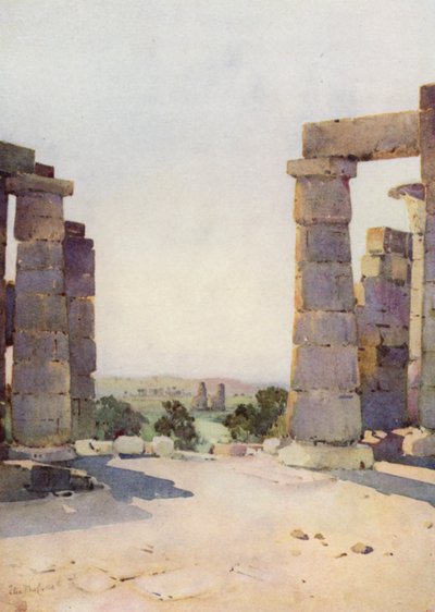 Les Colosses du Ramesseum au petit matin - Ella Du Cane