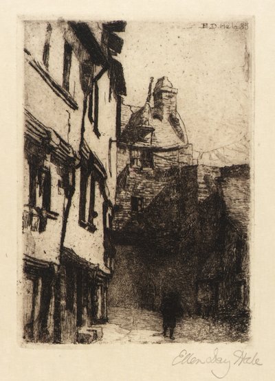 Street, Mont St. Michel - Ellen Day Hale