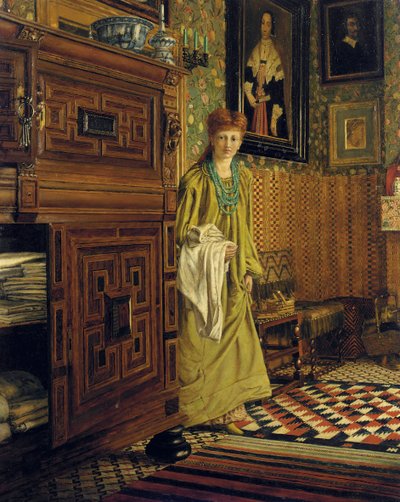 Portrait de Laura, Lady Alma-Tadema, probablement entrant dans la salle hollandaise à Townshend House, Regent
