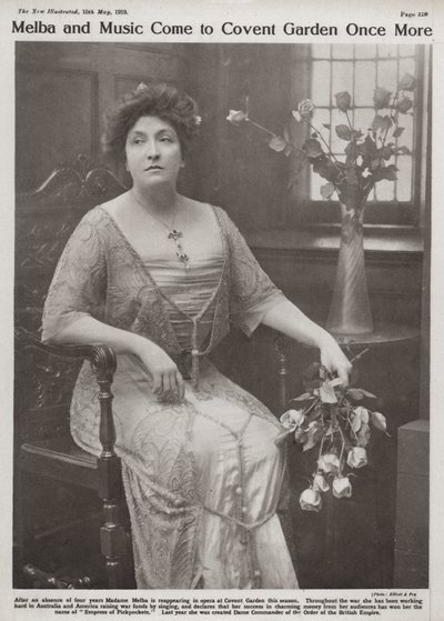 Dame Nellie Melba, chanteuse d