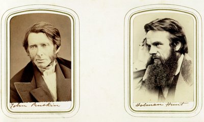 John Ruskin, artiste, poète et critique anglais, et William Holman Hunt, artiste anglais, 1865 - Elliott and Fry