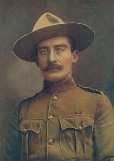 Colonel Robert S. S. Baden-Powell, Le Défenseur de Mafeking. En uniforme de service sur le terrain en tant que colonel de cavalerie irrégulière - Elliott and Fry Photography Studio