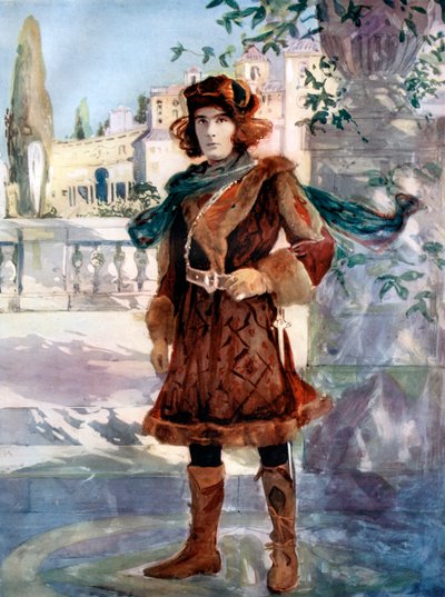 Henry Brodribb Irving dans Comme il vous plaira, vers 1902 - Ellis and Walery