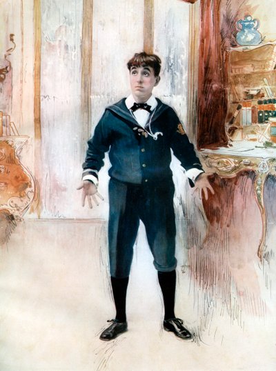 Weedon Grossmith dans Le Nouveau Garçon, vers 1902 - Ellis and Walery