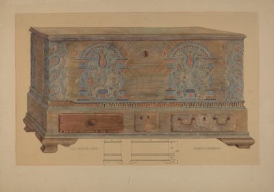 Coffre allemand de Pennsylvanie - Elmer G. Anderson