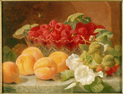 Bol de framboises et de pêches - Eloise Harriet Stannard