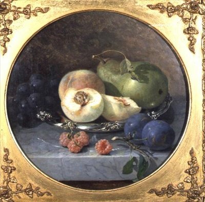 Nature morte de fruits sur un rebord de marbre (paire de 63908) - Eloise Harriet Stannard
