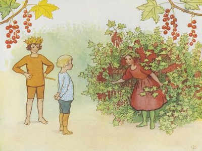 Lasse le Petit dans le jardin, 1923 - Elsa Beskow