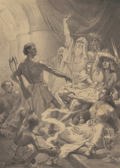 David jouant devant Saül - Emanuel Gottlieb Leutze