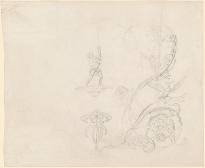 Études de décorations de fontaine - Emanuel Gottlieb Leutze
