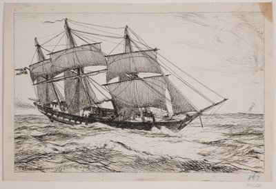 Une goélette de guerre - Emanuel Larsen