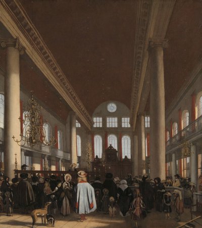 Intérieur de la synagogue portugaise à Amsterdam - Emanuel de Witte