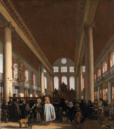 Intérieur de la synagogue portugaise à Amsterdam - Emanuel de Witte