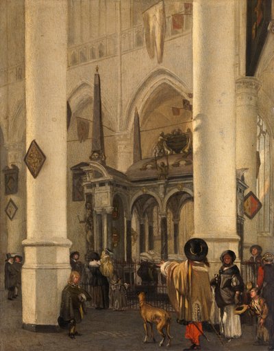 Die Nieuwe Kerk in Delft mit dem Grab von Wilhelm dem Schweiger - Emanuel de Witte