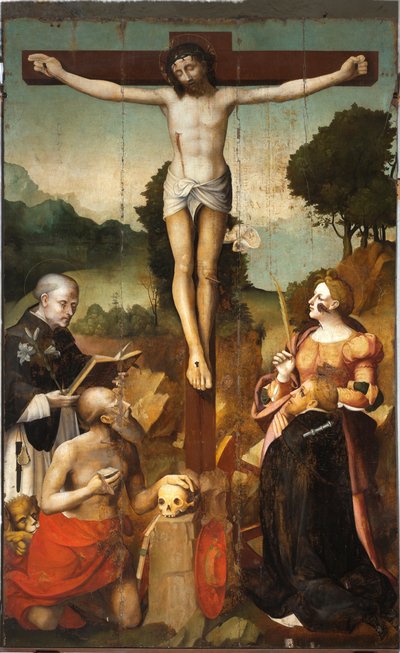 Crucifixion du Christ avec Saint Dominique, Saint Jérôme, Sainte Catherine d