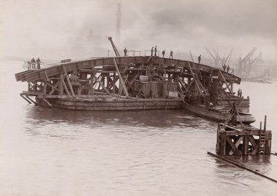 Construction du pont de Vauxhall, Londres, 1903-1904 - Emberson and Sons