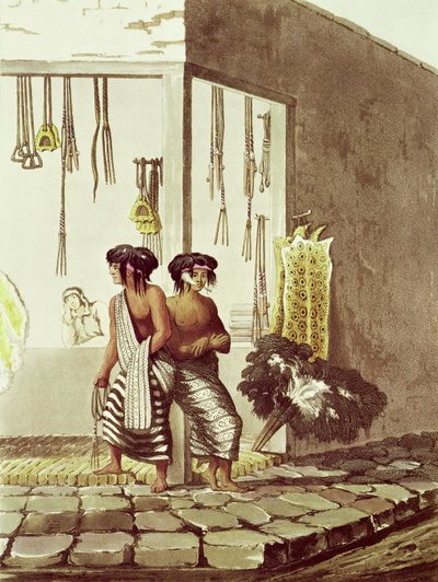 Indiens Pampa dans un magasin du marché indien de Buenos Aires, extrait de 