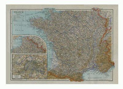 Carte de France, vers 1910 - Emery Walker