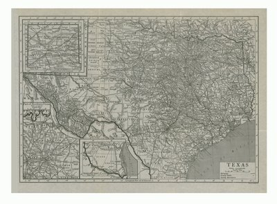 Carte du Texas, USA, c1910s - Emery Walker
