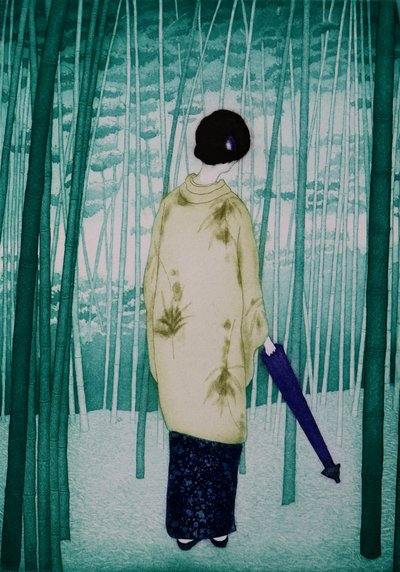 Dame en bambou, 2007 (gravure) - Emiko Aida