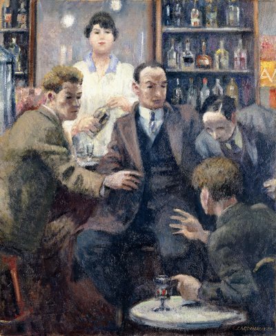 Discussion dans un bar - Emil Cardinaux