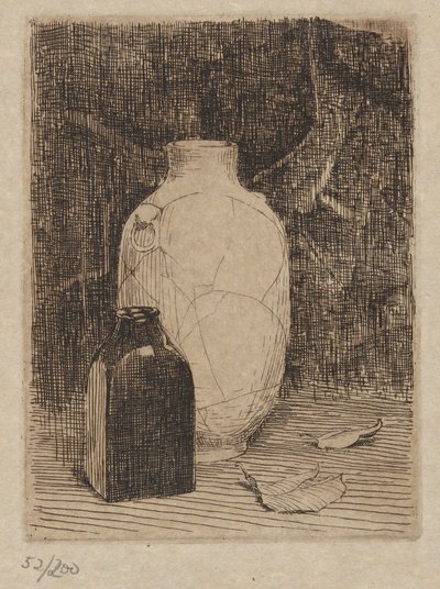 Nature morte avec vase et bouteille - Emil Carlsen
