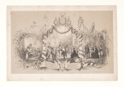 Feuille commémorative du retour des troupes après la guerre de 1848-1850 - Emil Ditlev Bærentzen