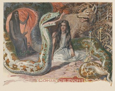 La progéniture de Loki. De Valhalla: Dieux des Teutons - Emil Doepler