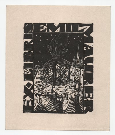 Ex Libris Emil Maurer (gravure) - Emil Maurer