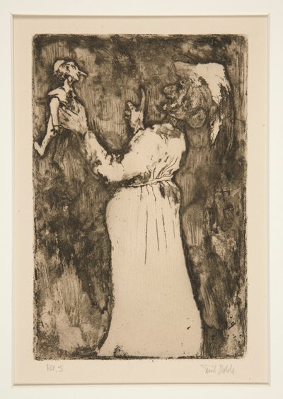 Der kleine hampelmann (Le petit pantin), planche 7 de Phantasien (Fantaisie) - Emil Nolde