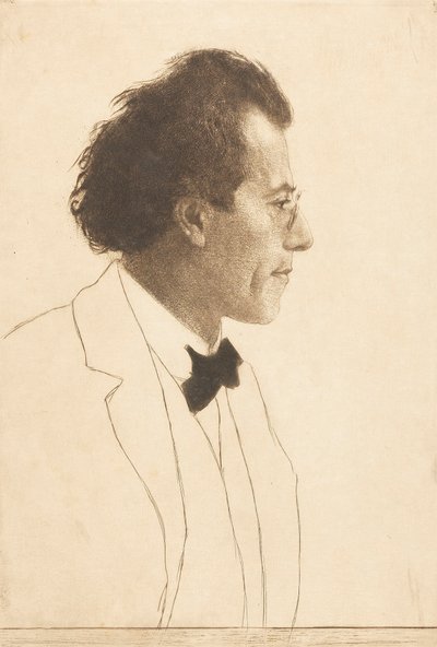 Portrait du compositeur Gustav Mahler 1860-1911, 1902 - Emil Orlik