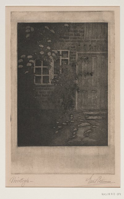 Husmur avec des fleurs - Emil Petersen