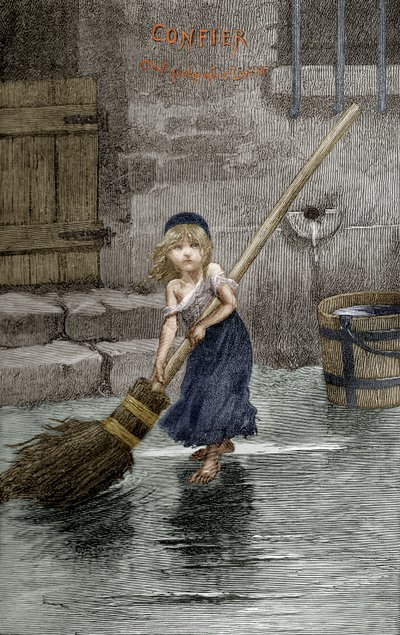 Cosette, illustration de "Les Misérables" de Victor Hugo, 1862 - Emile Antoine Bayard