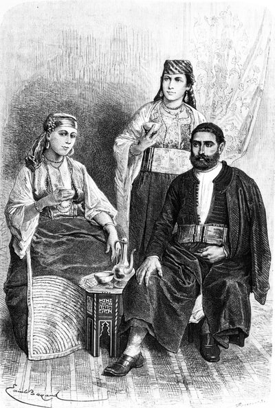 Homme et femme juifs de Tanger, 1878 - Emile Antoine Bayard