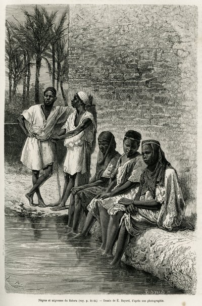 Nègres et négresses du Sahara, sur les rives de l