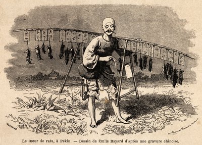 Le tueur de rats à Pékin. Dessin d
