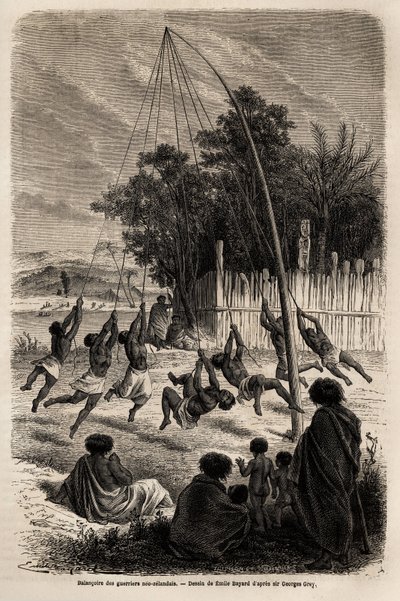 La balançoire des guerriers néo-zélandais dans l
