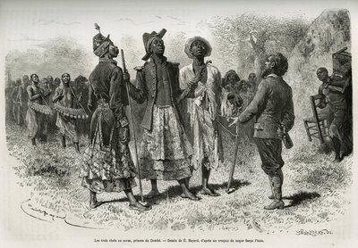 Les trois conducteurs (ou sovas), princes de Dombe (Angola), et leur suite de musiciens et courtisans, venant à la rencontre de l