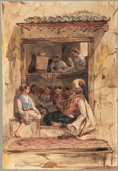 École de garçons, 19ème siècle - Emile Aubert Lessoire