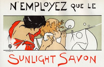 Enfant dans son bain, publicité pour le savon Sunlight, fin du XIXe siècle - Émile Berchmans