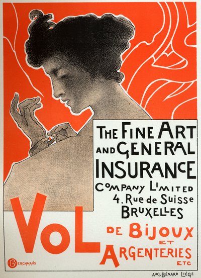Assurance contre le vol de bijoux, c.1890 - Émile Berchmans