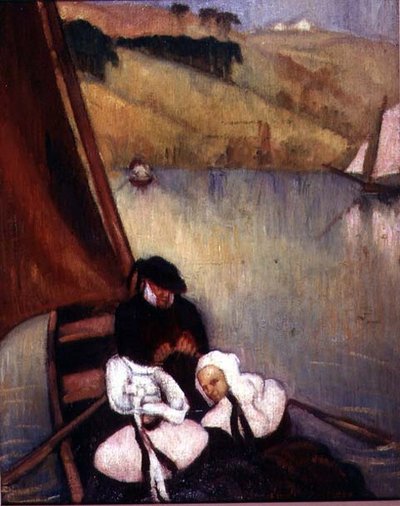 Femmes bretonnes dans un bac, vers 1900 - Emile Bernard