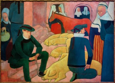 Le marché aux cochons - Emile Bernard