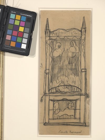 Design pour un cabinet/chaise - Emile Bernard
